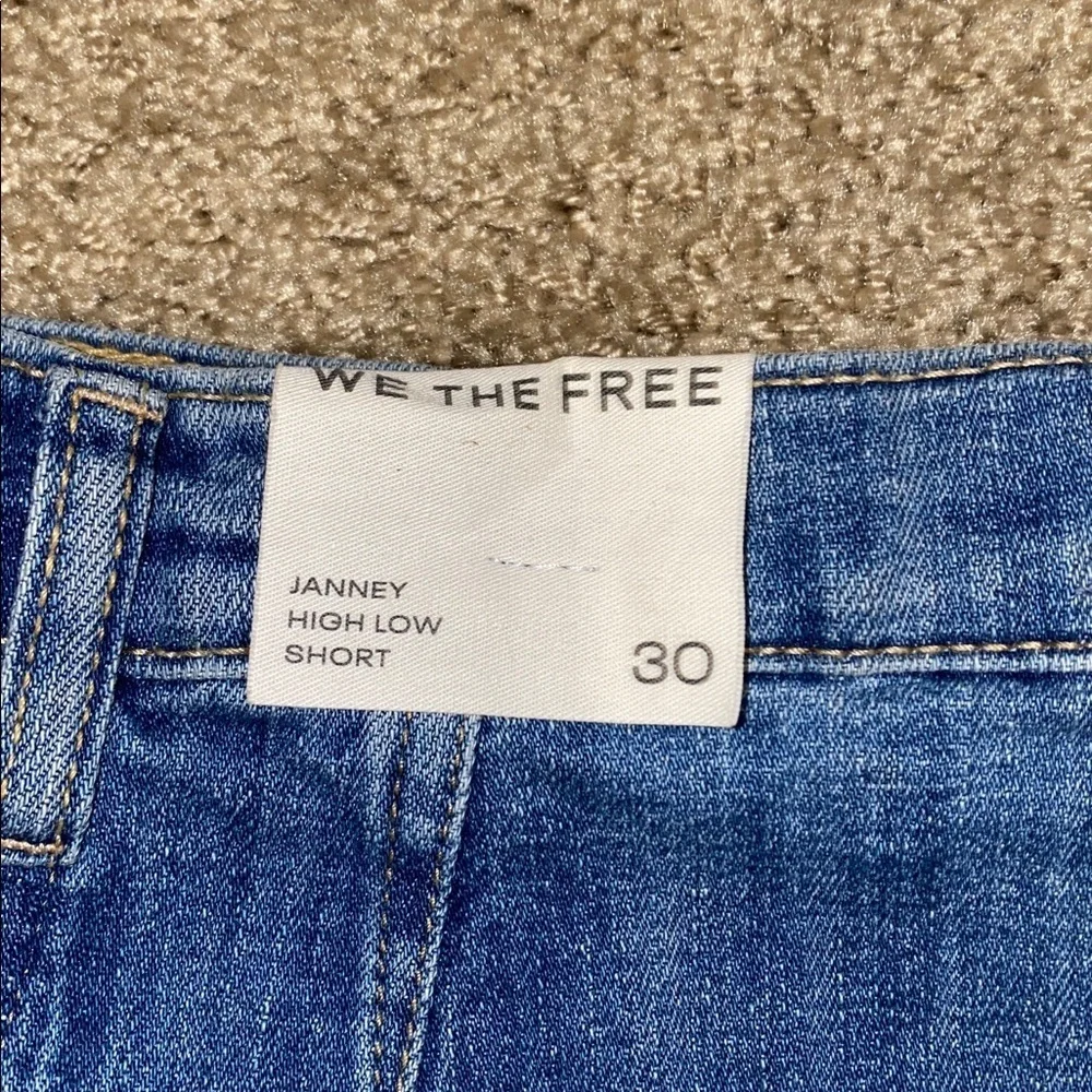 We The Free Janney high low Denim Shorts